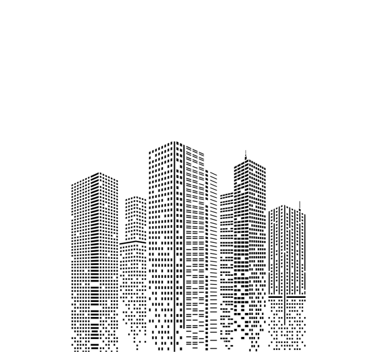 Rulou geam originalul Skyline office - TenStickers