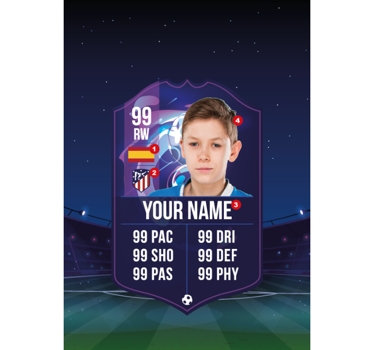 Rulou geam pentru copii jucator de fotbal CarteJucător de fotbal  - TenStickers