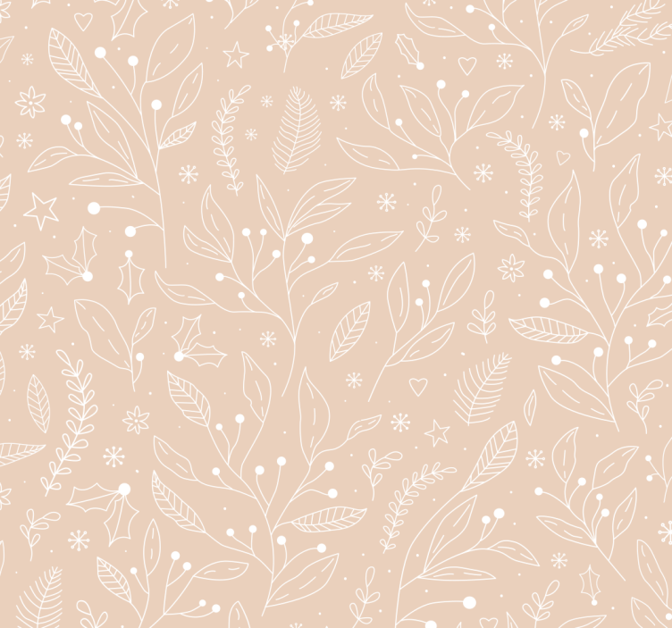 Rulou geam bej plante de craciun - TenStickers