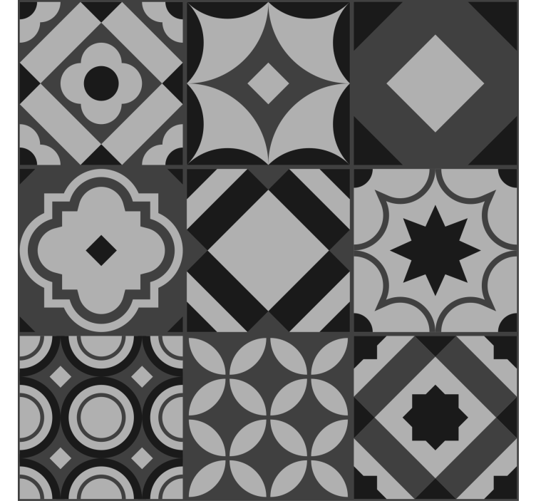 Rulou geam bucătărie gresie negre - TenStickers