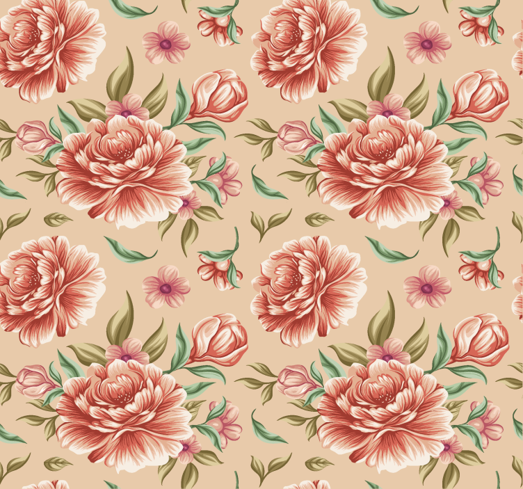 Rulou geam romantic buchet de flori clasic - TenStickers