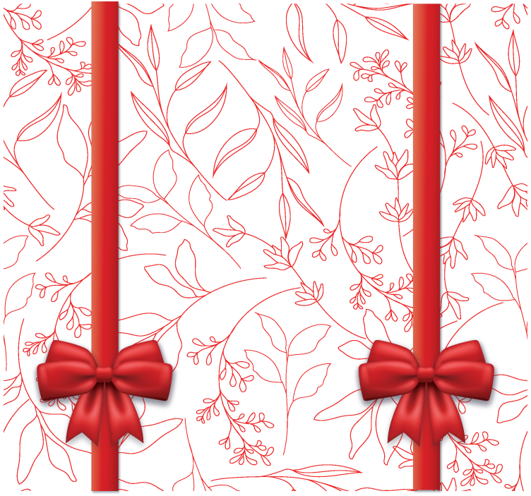 Rulou geam romantic model floral cu cravate - TenStickers