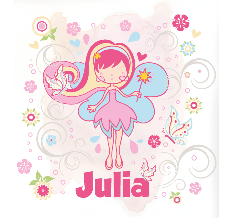 Rulou geam personalizat zână cu fluturi - TenStickers