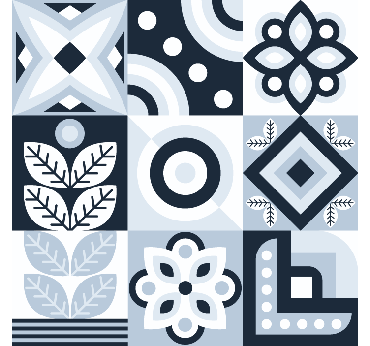 Rulou geam nordic model de plăci - TenStickers