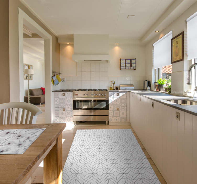 Rulou geam salon întrerupere albă - TenStickers