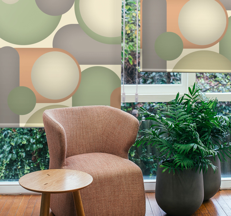 Rulou geam modern aranjare geometrică a cercului - TenStickers