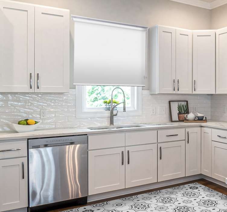 Rulou geam salon întrerupere albă - TenStickers