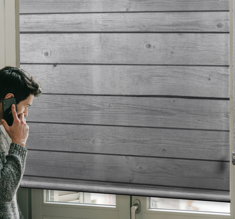 Jaluzea rustică din lemn gri închis - TenStickers