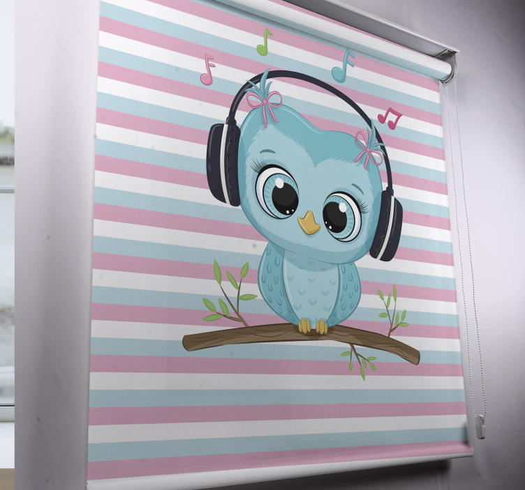 Rulou geam animale ilustrație de bufniță muzicală - TenStickers