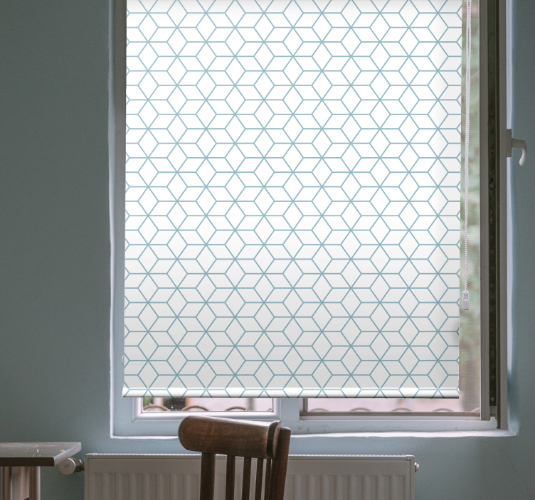 Hexagon contur model nordic blind - TenStickers