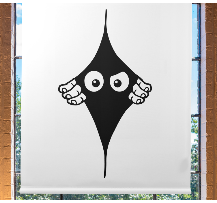 Amuzant monocolor peeking eyes blind roller - TenStickers