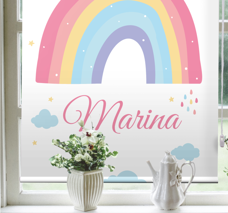 Curcubeu drăguț și nor în Rulouri pastel - TenStickers