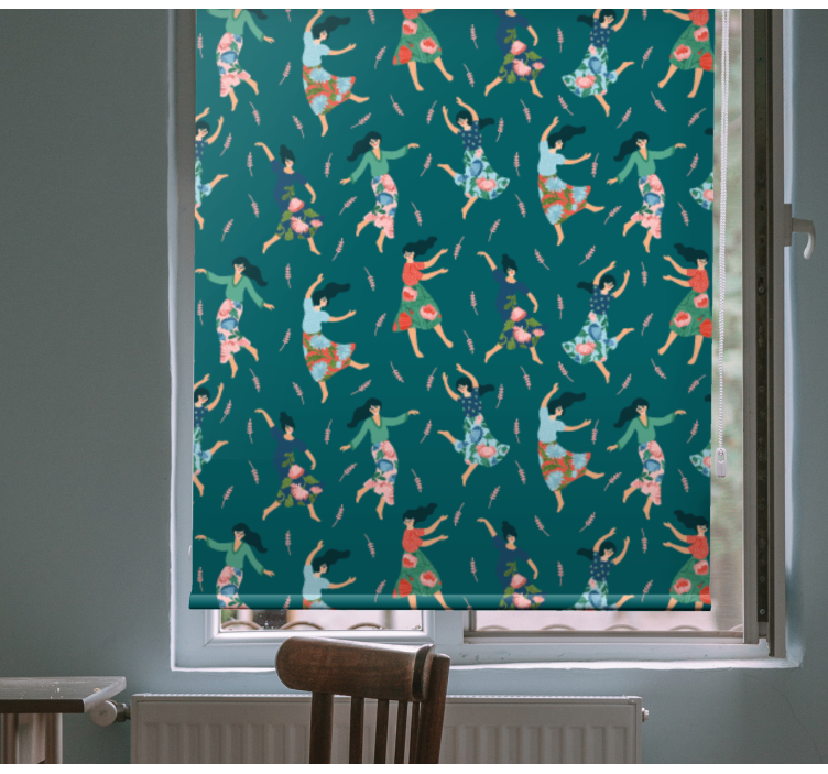 Femei dansatoare cu flori și plante Rulouri - TenStickers