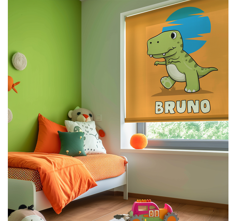 Jaluzea verde personalizată tipărită t-rex - TenStickers