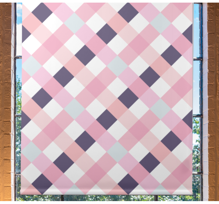 Rulou geam modern armonie a modelului de diamante - TenStickers