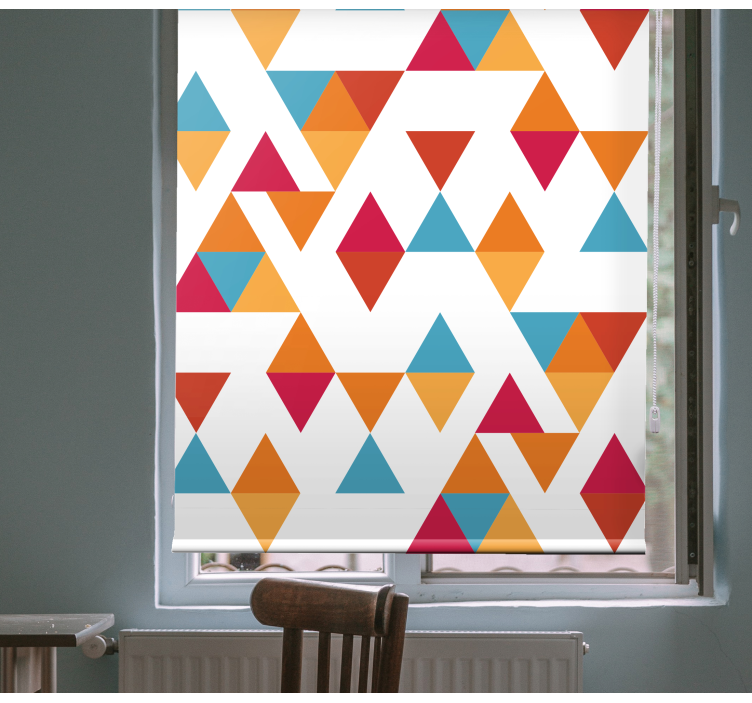Rulou geam modern triunghi geometric colorat - TenStickers