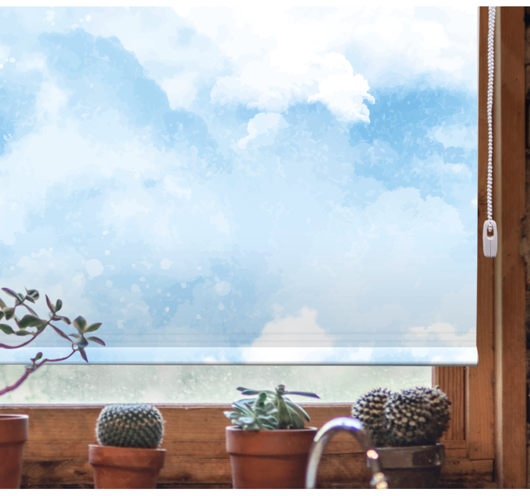 Nori de acuarelă dormitor principal blind - TenStickers