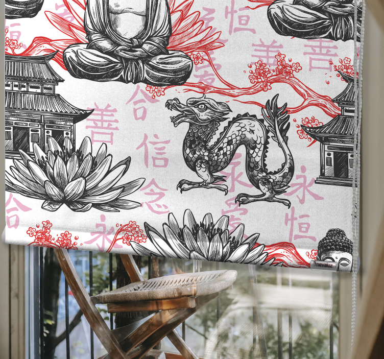 Ornamental buddha zen blind - TenStickers