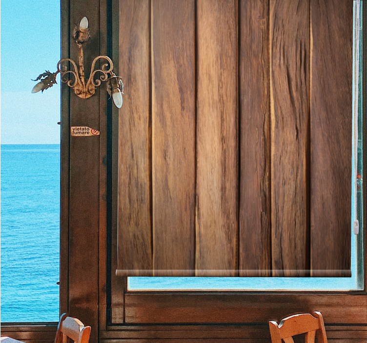 Perete și pardoseală din lemn textură și model blind - TenStickers