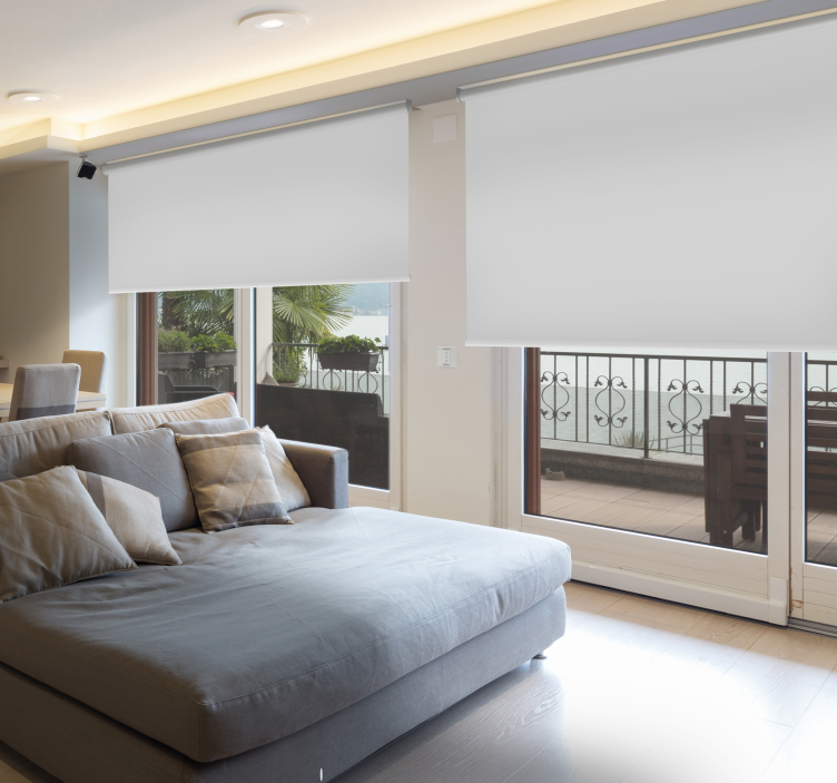 Rulou geam salon întrerupere albă - TenStickers