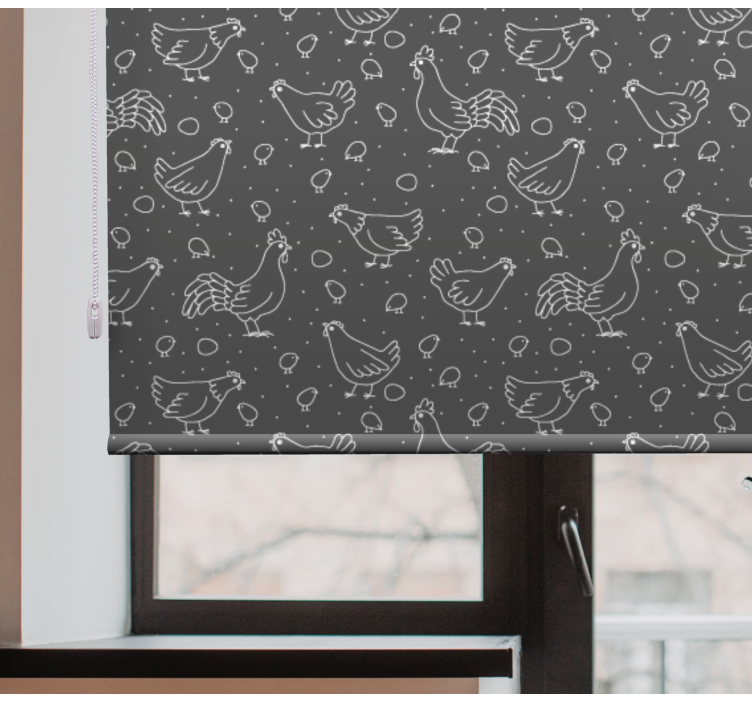 Rulou geam animale găini și ouă - TenStickers