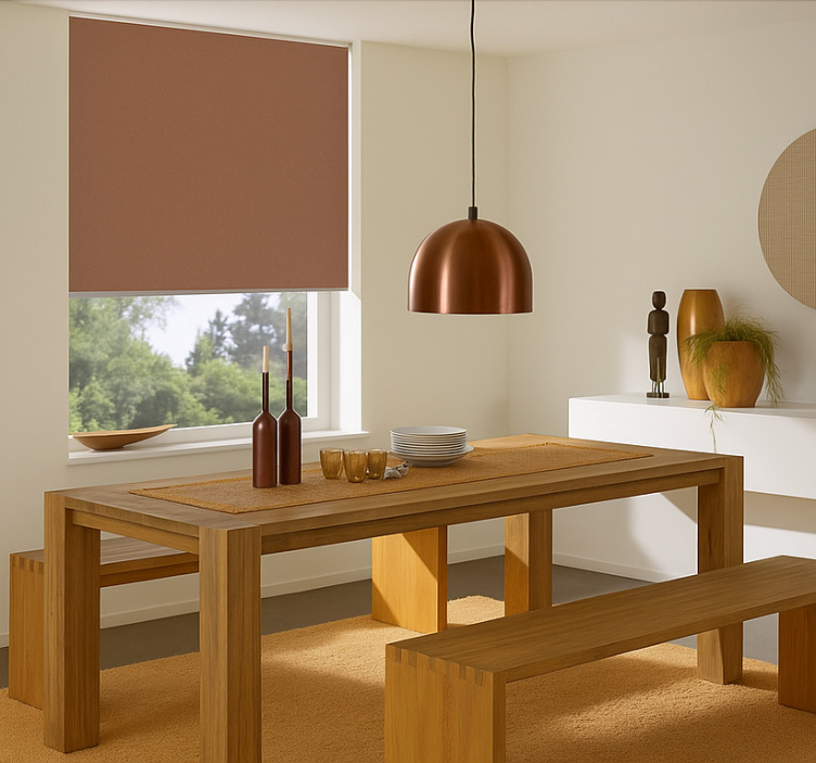 Rulou geam cantină tonuri taupe reci - TenStickers