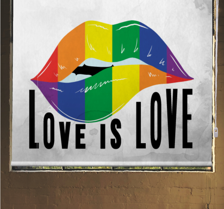 Rulou geam cu fraze arta buzelor curcubeului - TenStickers