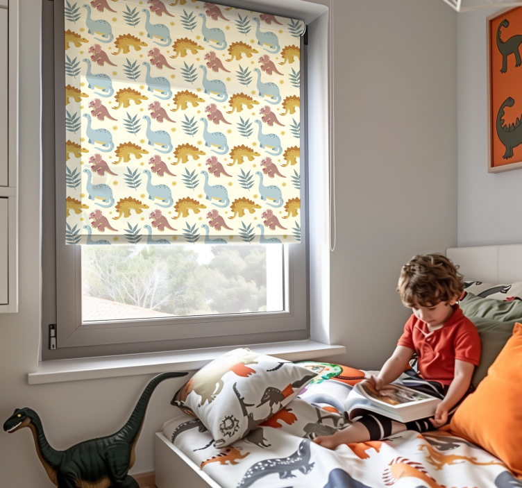 Rulou geam dinozauri stil minimalist - TenStickers