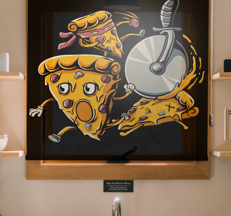Rulou geam distracție felii de pizza animate - TenStickers