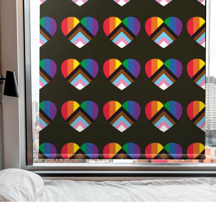 Rulou geam distracție model vibrant de inimă - TenStickers