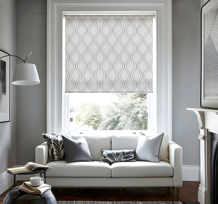 Rulou geam elegant linii curbe - TenStickers