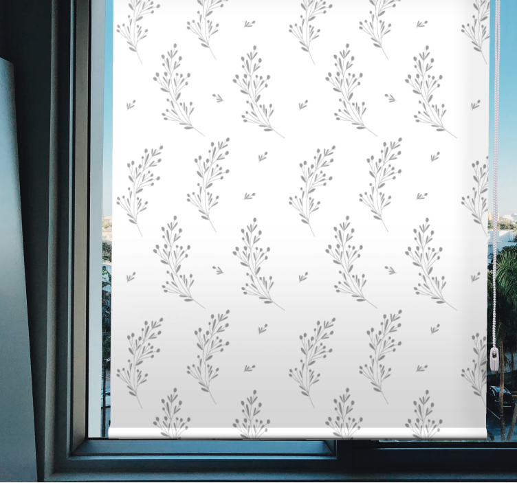 Rulou geam floral motiv subtil de flori - TenStickers
