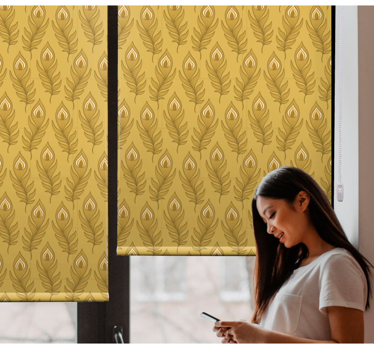 Rulou geam flori și plante motiv de frunziș grațios - TenStickers