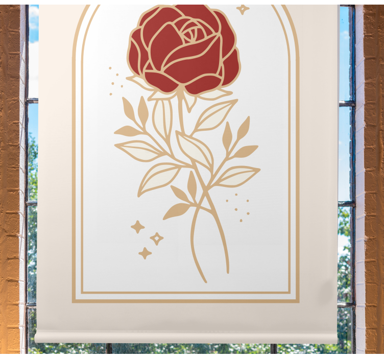 Rulou geam elegant trandafir arcuit bej - TenStickers
