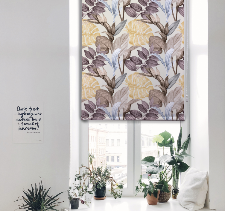 Rulou geam floral Plante tropicale xxl - TenStickers