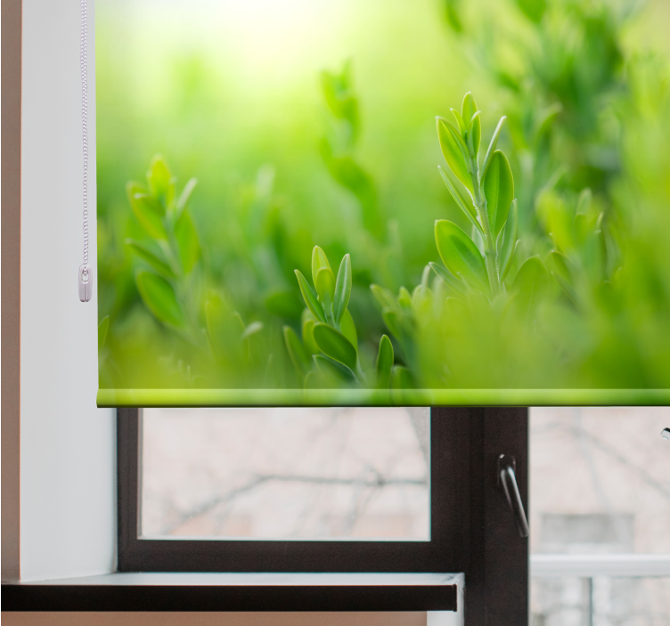 Rulou geam flori și plante poză cu verdeață luxuriantă - TenStickers