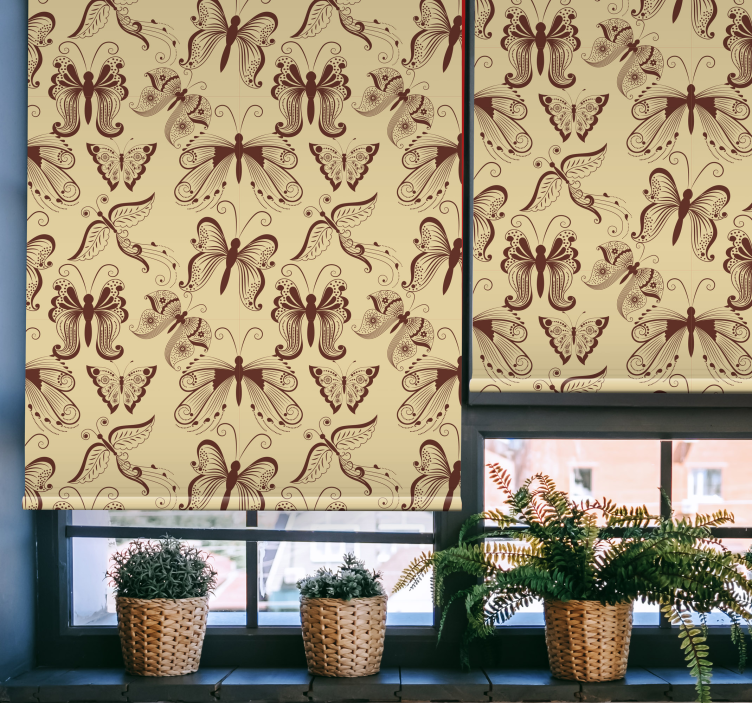 Rulou geam fluturi model de fluture complicat - TenStickers