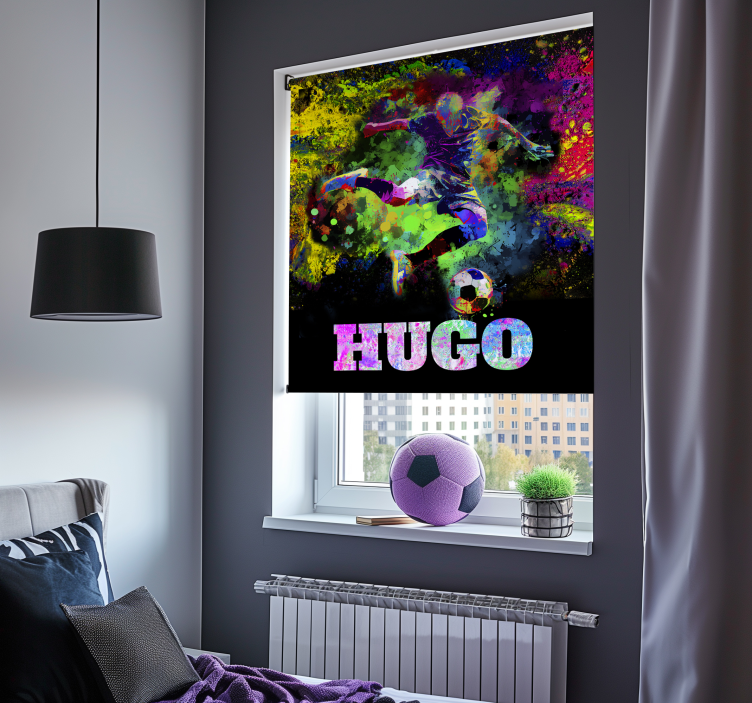 Rulou geam fotbal design colorat - TenStickers