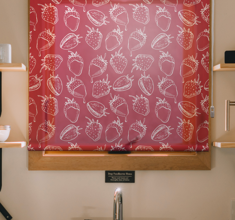 Rulou geam fructe și legume model de căpșuni - TenStickers