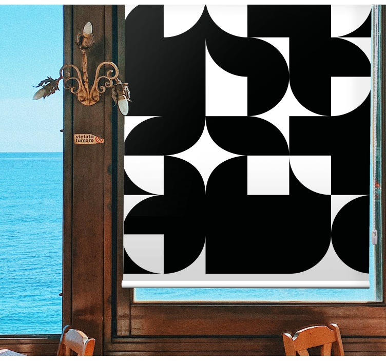 Rulou geam modern aranjamente geometrice energetice - TenStickers