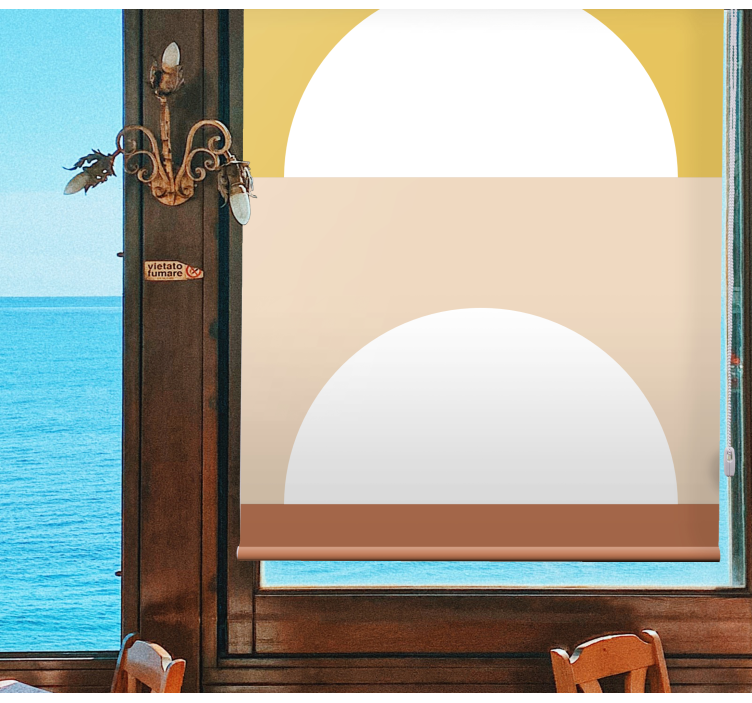 Rulou geam modern cercurile soarelui răsărit - TenStickers