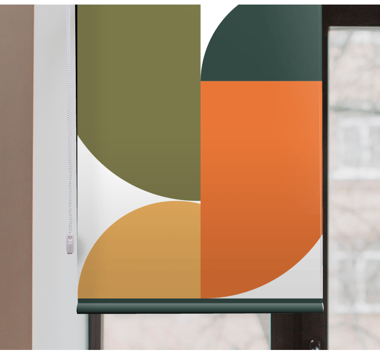 Rulou geam modern fuziunea formelor geometrice - TenStickers