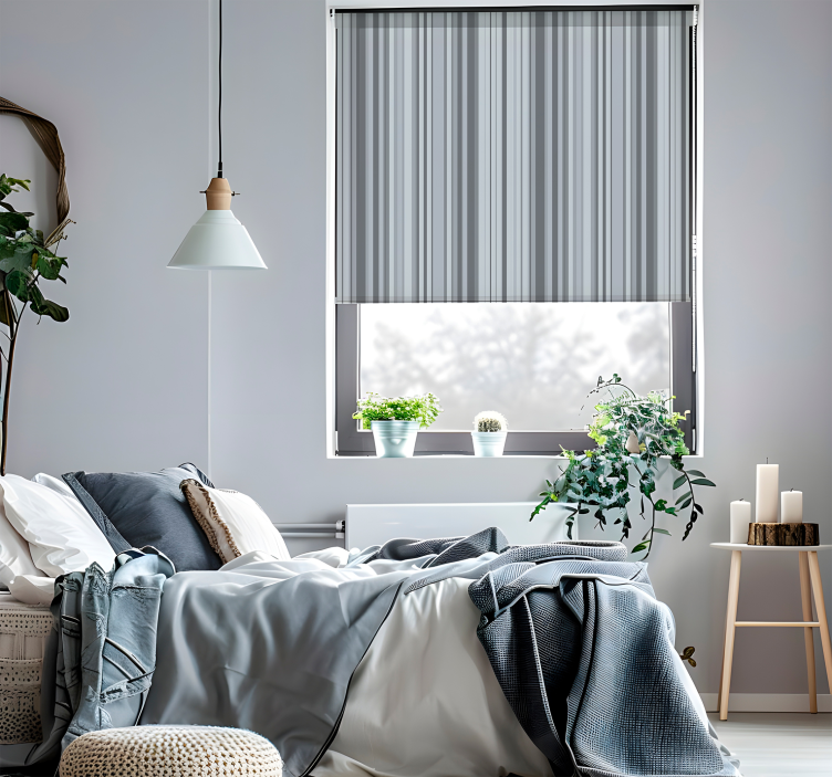 Rulou geam modern linii gri - TenStickers