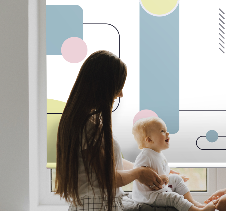 Rulou geam modern se joacă formele geometrice - TenStickers