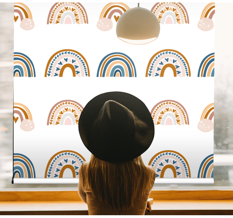 Rulou geam pentru copii motive nordice curcubeu - TenStickers
