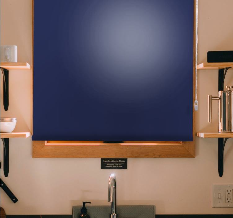 Rulou geam negre culori de adâncime albastră - TenStickers