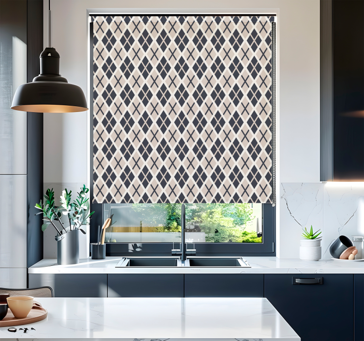 Rulou geam nordic model cu romburi - TenStickers