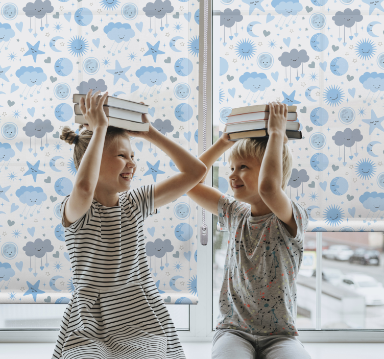 Rulou geam nori model înstelat albastru - TenStickers