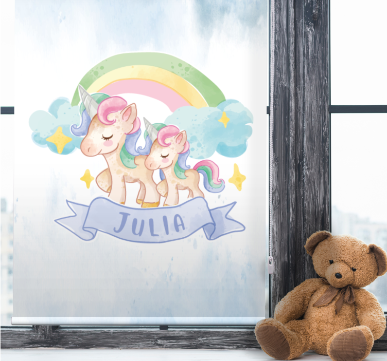 Rulou geam pentru copii aventura unicorn - TenStickers