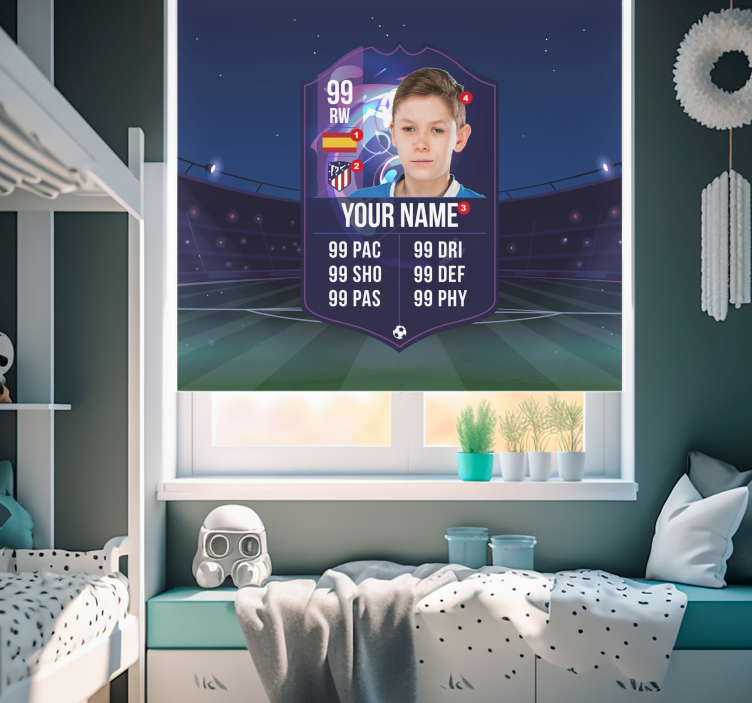 Rulou geam pentru copii jucator de fotbal CarteJucător de fotbal  - TenStickers